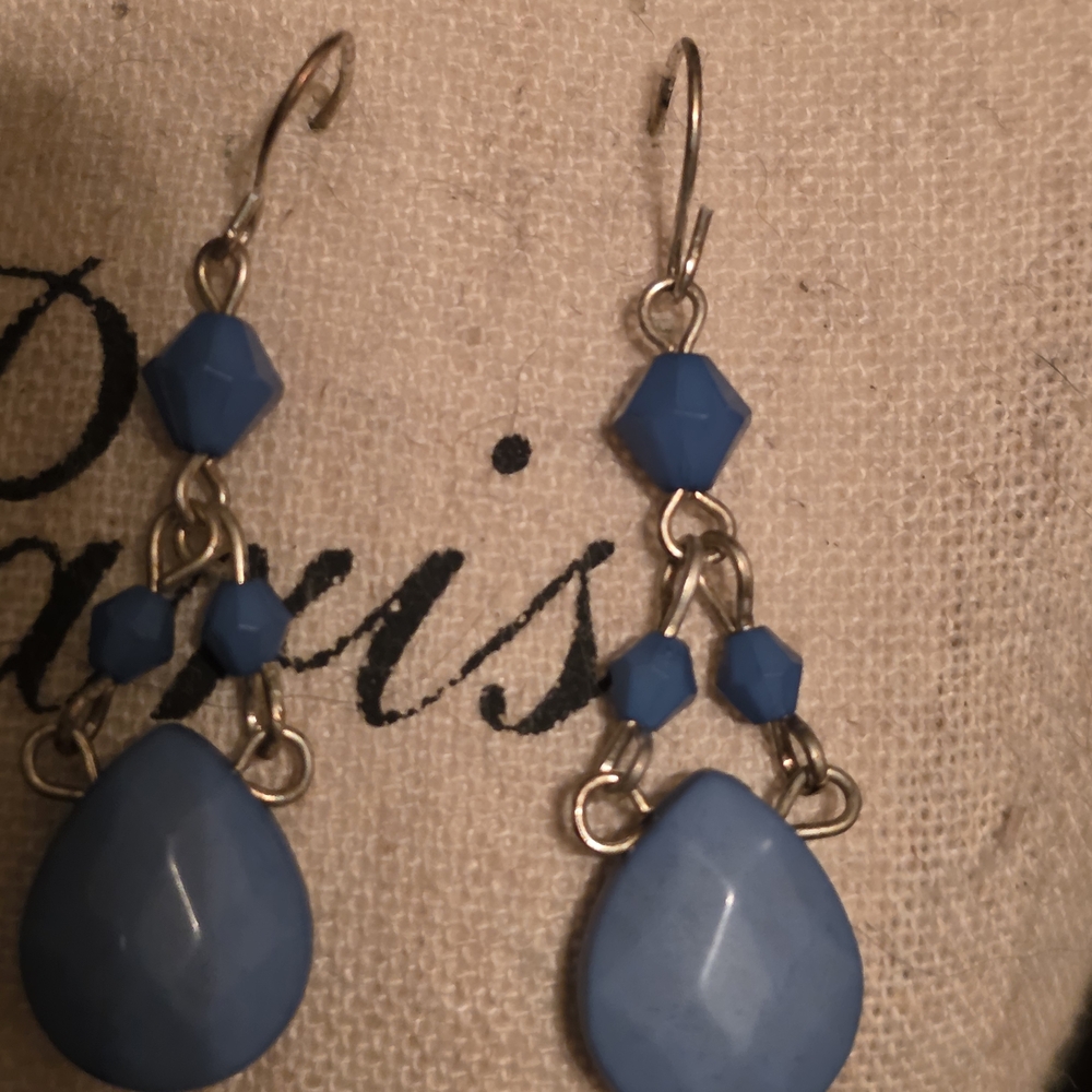 Elegant Blue Drop Earrings